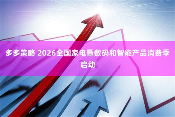 多多策略 2026全国家电暨数码和智能产品消费季启动