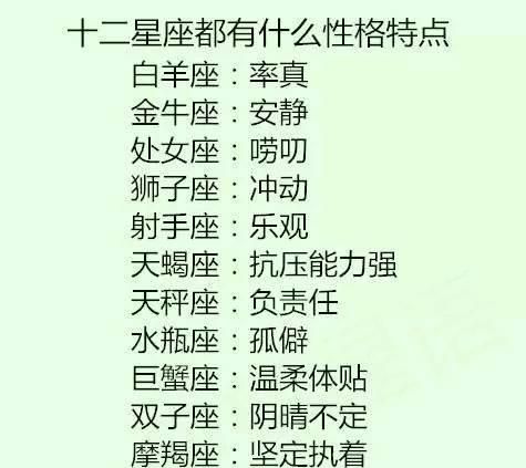 十二星座谁的性格最中国,十二星座特点和性格大全图6